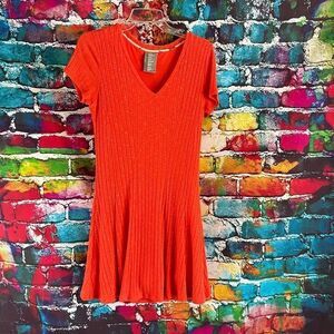 Anthropologie Dolan Left Coast Collection Ribbed V-Neck Short Sleeve Casual Dres